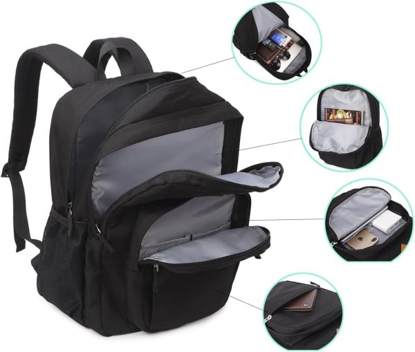 abshoo Classical Basic Travel Backpack For School Water Resistant Bookbag - Image 8