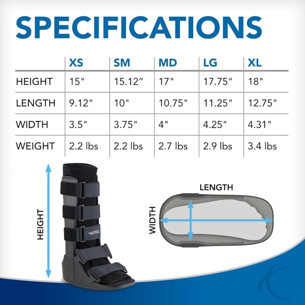 United Ortho Cam Walker Fracture Boot, Medium, Black - Image 5